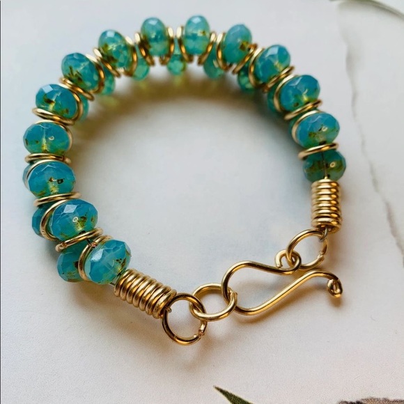 Czech Glass Goddess Bracelet - Picture 2 of 3